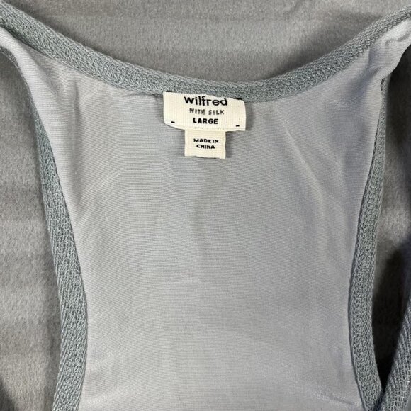 Wilfred Tank Womens Large Gray Silk Rayon Scoop Neck Sleeveless Basic Top - Picture 3 of 8